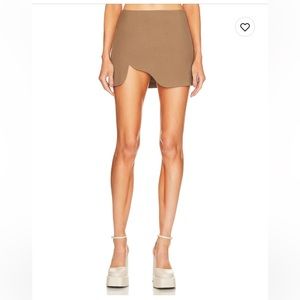 Ivy Mini Skirt in Beige